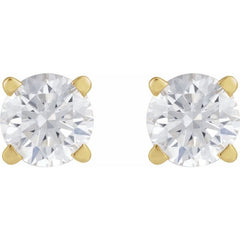 14K Yellow Gold 1/4 CT Lab-Grown Diamond Earring