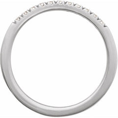 10K White Gold 1/6 CTW Natural Diamond Stackable Ring