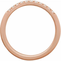 10K Rose Gold 1/6 CTW Natural Diamond Stackable Ring