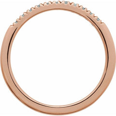 10K Rose Gold Natural Aquamarine Stackable Ring