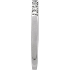 10K White Gold 1/6 CTW Lab-Grown Diamond Stackable Ring