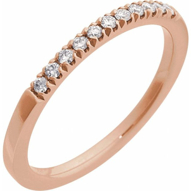10K Rose Gold 1/6 CTW Lab-Grown Diamond Stackable Ring