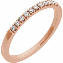 10K Rose Gold 1/6 CTW Lab-Grown Diamond Stackable Ring