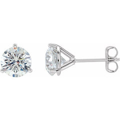 18K White Gold 2 CTW Natural Diamond Stud Earrings