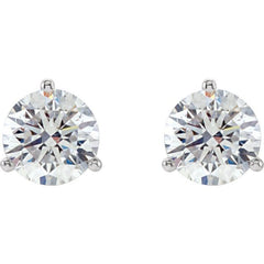 18K White Gold 2 CTW Natural Diamond Stud Earrings