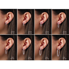 14K Yellow Gold 2 CTW Natural Diamond Inside-Outside 29.5 mm Hinged Hoop Earrings