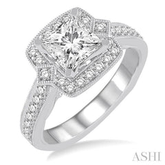 1/2 Ctw Diamond Semi-Mount Engagement Ring in 14K White Gold