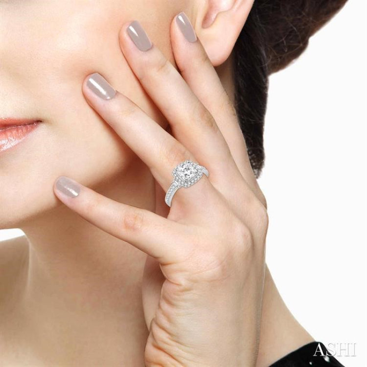 1/2 Ctw Diamond Semi-Mount Engagement Ring in 14K White Gold