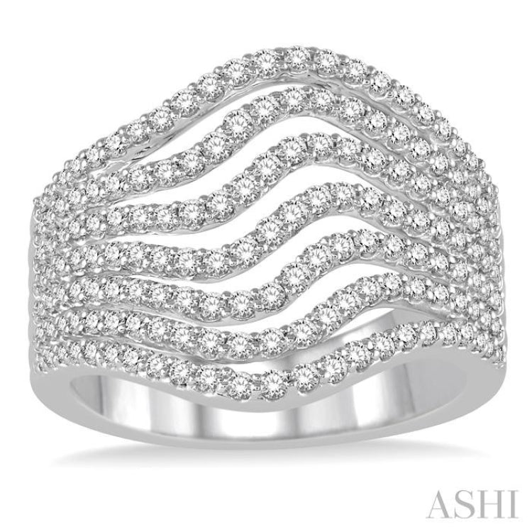 1 Ctw Round Cut Diamond Ring in 14K White Gold