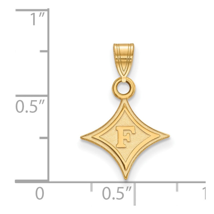 14k Gold LogoArt Furman University Small Pendant