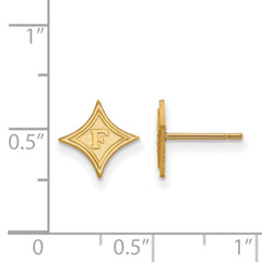 10k Gold LogoArt Furman University Extra Small Post Earrings