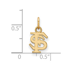 14k Gold LogoArt Florida State University F-S Extra Small Pendant