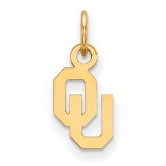 14k Gold LogoArt University of Oklahoma O-U Extra Small Pendant