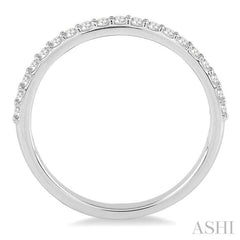 1/3 Ctw Round Cut Diamond Wedding Band in 14K White Gold