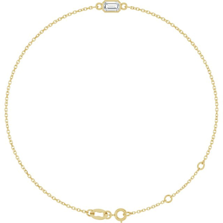 14K Yellow Gold Lab-Grown Diamond 6 1/2-7 1/2" Bracelet