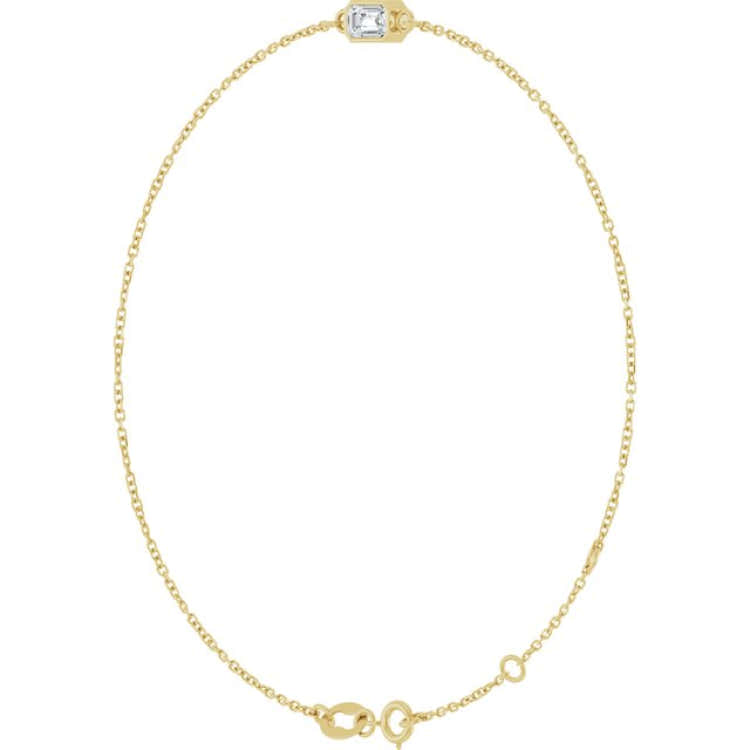 14K Yellow Gold Lab-Grown Diamond 6 1/2-7 1/2" Bracelet
