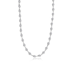 Teardrop Bezel Line Necklace