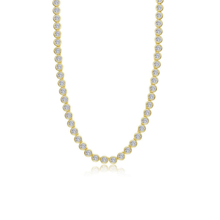 Articulated Bezel Tennis Necklace
