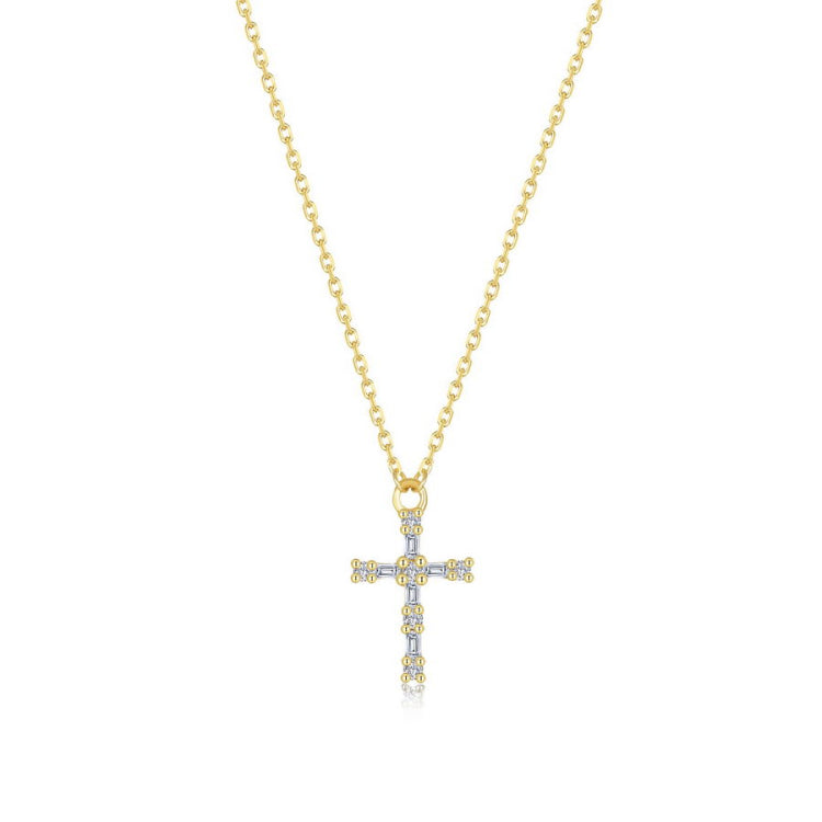 Eden Baguette Cross Necklace