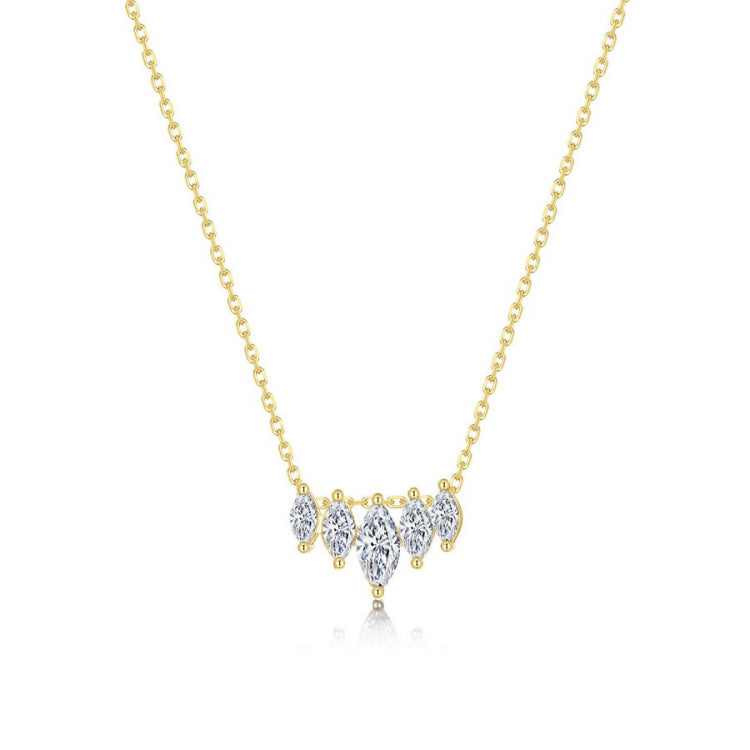 Marquise Crown Ear Jacket Earrings