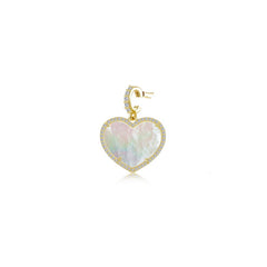 Pearlescent Heart Pendant Charm