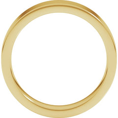 18K Yellow Gold 5 mm Comfort-Fit Flat Band Size 10
