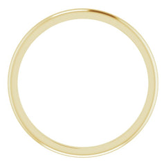 14K Yellow Gold 1.5 mm Half Round Band Size 9.5