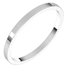 14K White Gold 1.5 mm Flat Band Size 8