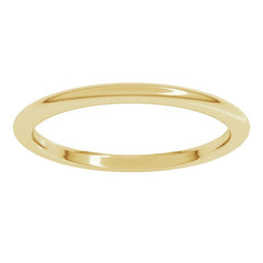 18K Yellow Gold 1.5 mm Comfort-Fit Half Round Band Size 7