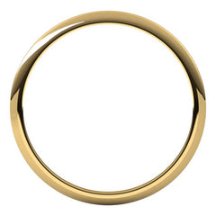 14K Yellow Gold 1 mm Half Round Band Size 10