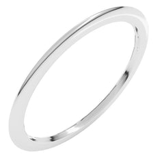 Platinum 1 mm Comfort-Fit Half Round Band Size 5.5