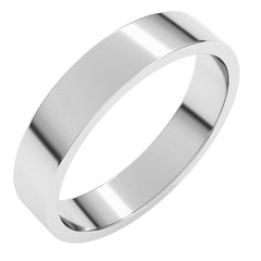 14K White Gold 4 mm Flat Band Size 5