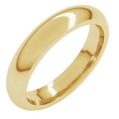 10K Yellow Gold 4 mm Comfort-Fit Half Round Band Size 9
