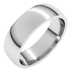 Sterling Silver 6 mm Lightweight Comfort-Fit Half Round Band Size 9.5