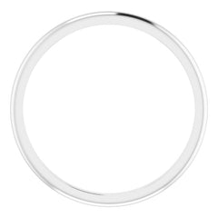 Sterling Silver 1.5 mm Half Round Band Size 7