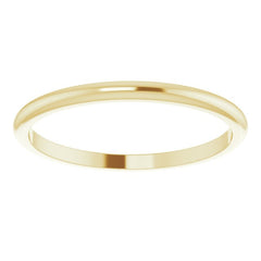 10K Yellow Gold 1.5 mm Half Round Band Size 9
