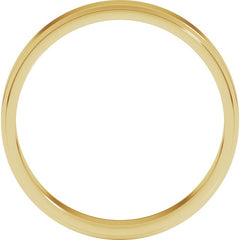 10K Yellow Gold 4 mm Stepped-Edge Flat Band Size 9.5