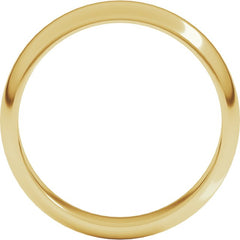 10K Yellow Gold 5 mm Half Round Band Size 7