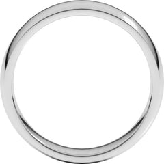 Sterling Silver 6 mm Lightweight Comfort-Fit Half Round Band Size 11.5