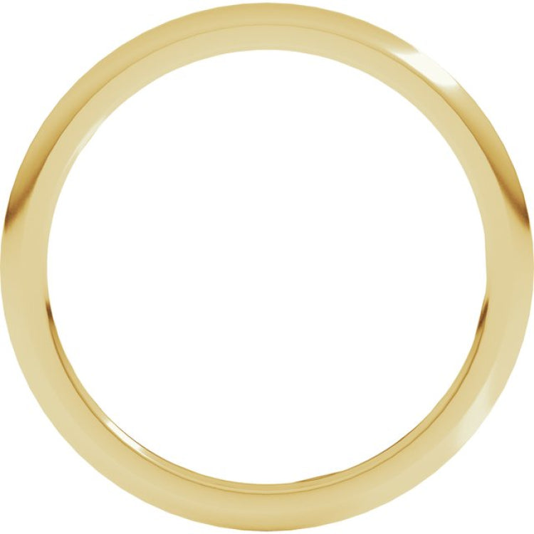 14K Yellow Gold 1 mm Comfort-Fit Half Round Band Size 6.5