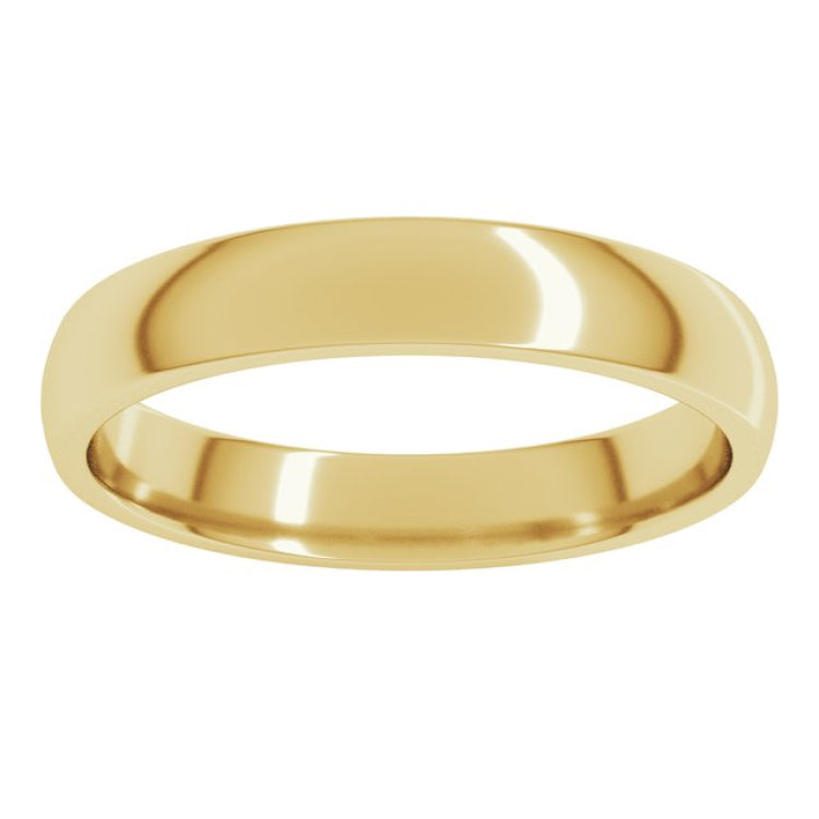 14K Yellow Gold 3.5 mm Lightweight Comfort-Fit Half Round Band Size 5.5