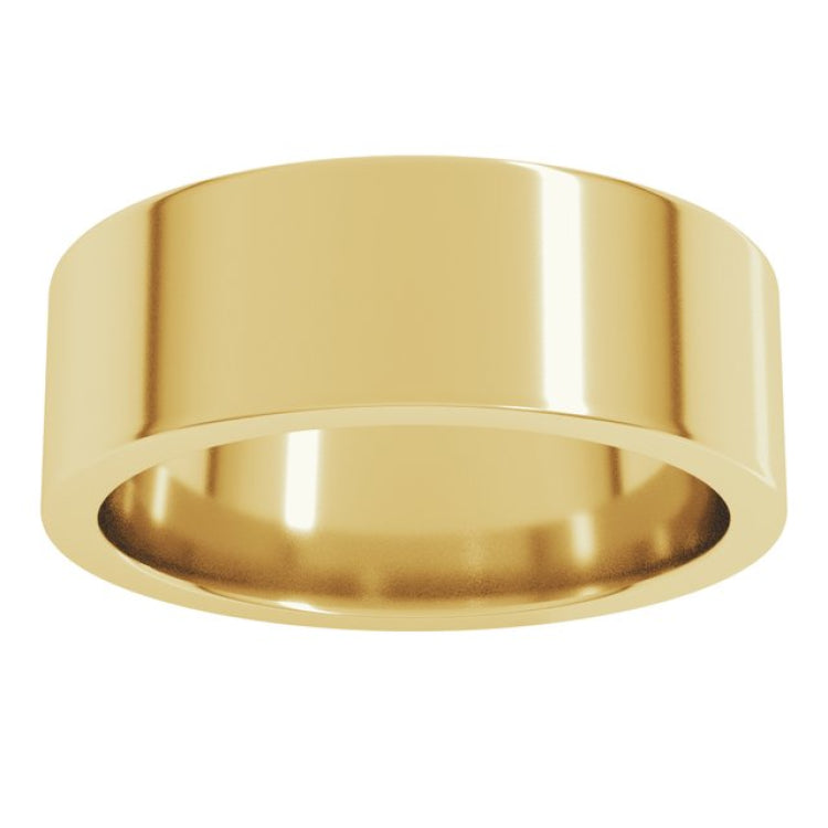 10K Yellow Gold 7 mm Comfort-Fit Flat Band Size 4