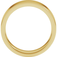 14K Yellow Gold 6 mm Comfort-Fit Flat Band Size 9.5