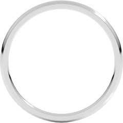 14K White Gold 1.5 mm Lightweight Comfort-Fit Half Round Band Size 6