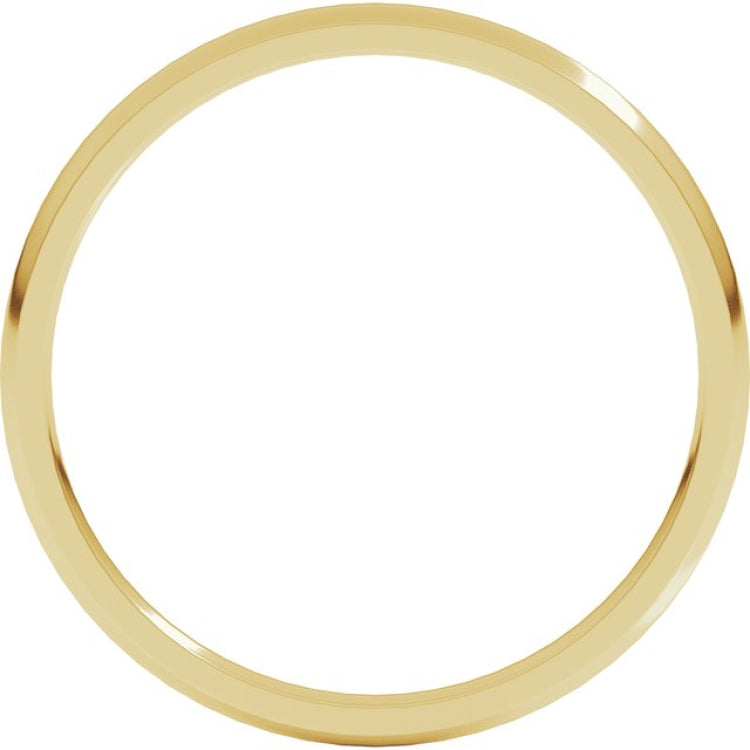 14K Yellow Gold 1.5 mm Lightweight Comfort-Fit Half Round Band Size 10
