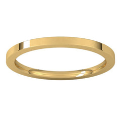 14K Yellow Gold 1.5 mm Comfort-Fit Flat Band Size 7.5
