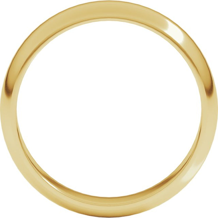 18K Yellow Gold 5 mm Half Round Band Size 9