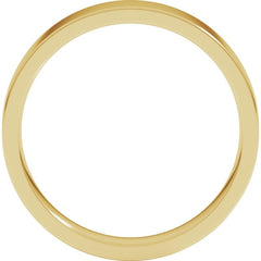 18K Yellow Gold 4 mm Lightweight Comfort-Fit Flat Band Size 5.5