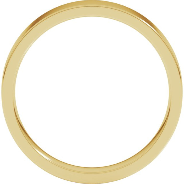 14K Yellow Gold 4 mm Lightweight Comfort-Fit Flat Band Size 6