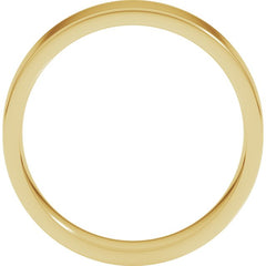 10K Yellow Gold 5 mm Lightweight Comfort-Fit Flat Band Size 16.5